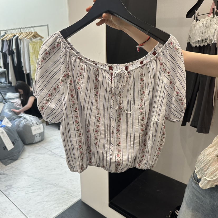 MURMUR韓國直郵女裝新品26春夏26夏季休閑人氣襯衫蕾絲衫MURMUR襯衫/蕾絲衫