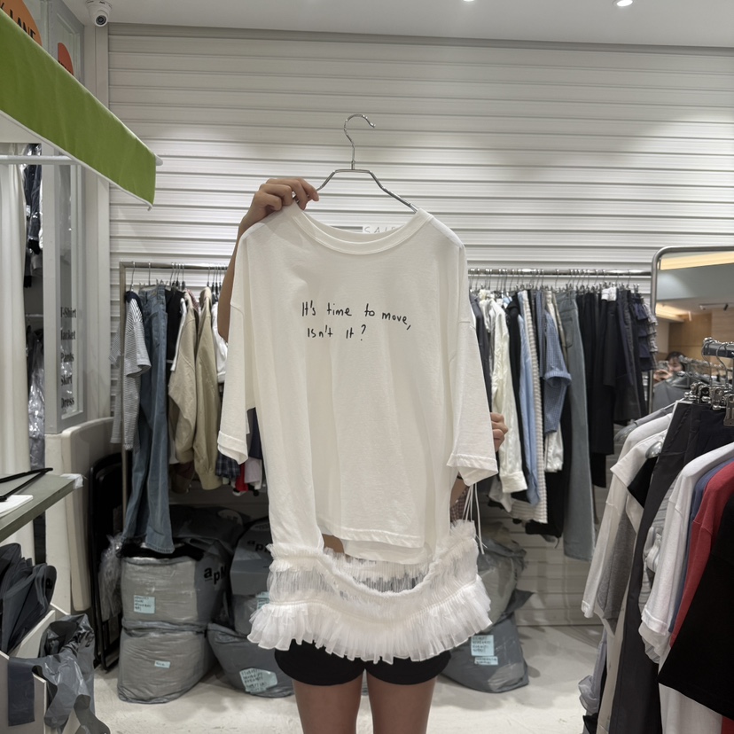 BRICKLANE韓國直郵女裝新款人氣26夏季推薦職業時尚T恤腰帶BRICKLANET恤圖色1