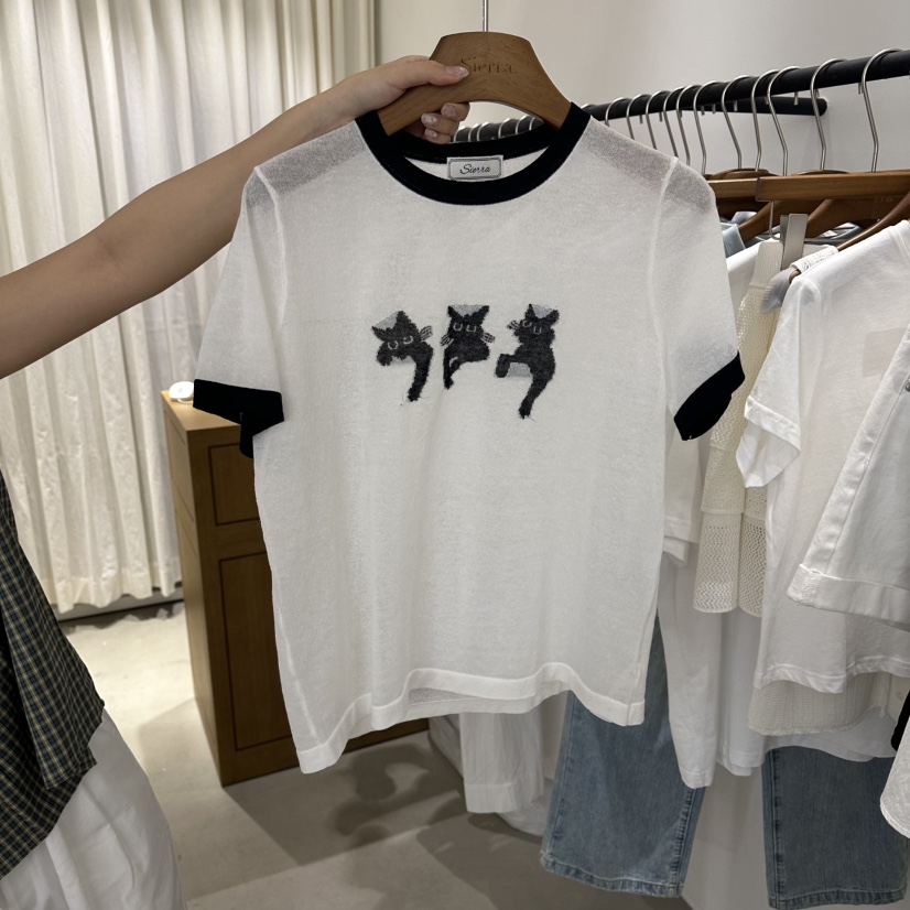 SIERRA韓國直郵實拍女裝新品推薦26春夏職業人氣26夏季T恤SIERRAT恤圖色1