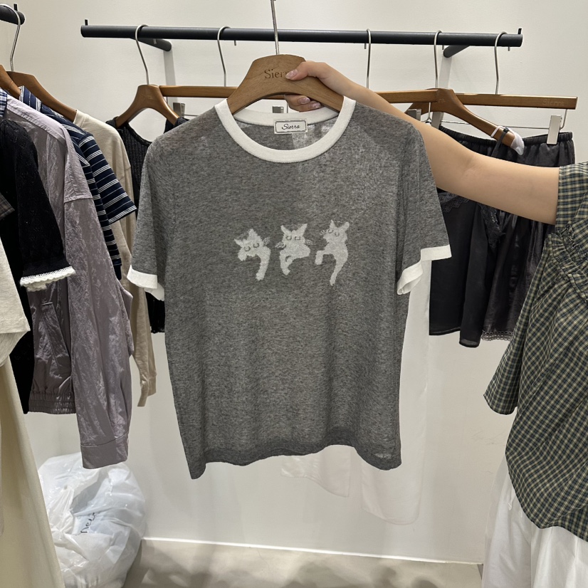 SIERRA韓國直郵實拍女裝新品推薦26春夏職業人氣26夏季T恤SIERRAT恤圖色2