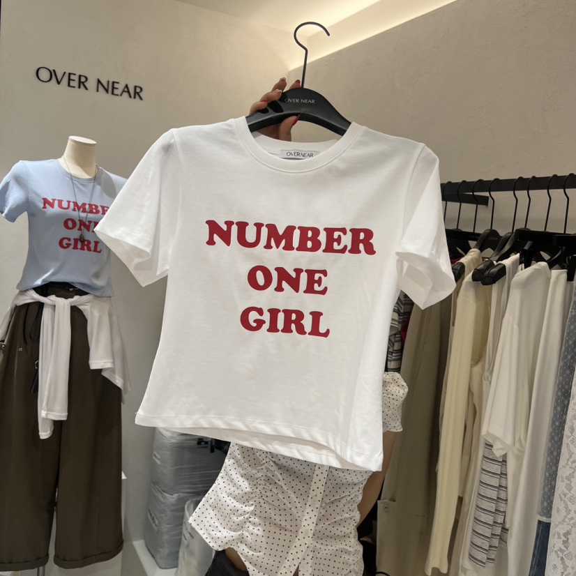 OVER NEAR韓國代購女士新款人氣推薦熱賣休閑時尚26夏季T恤OVER NEART恤圖色1