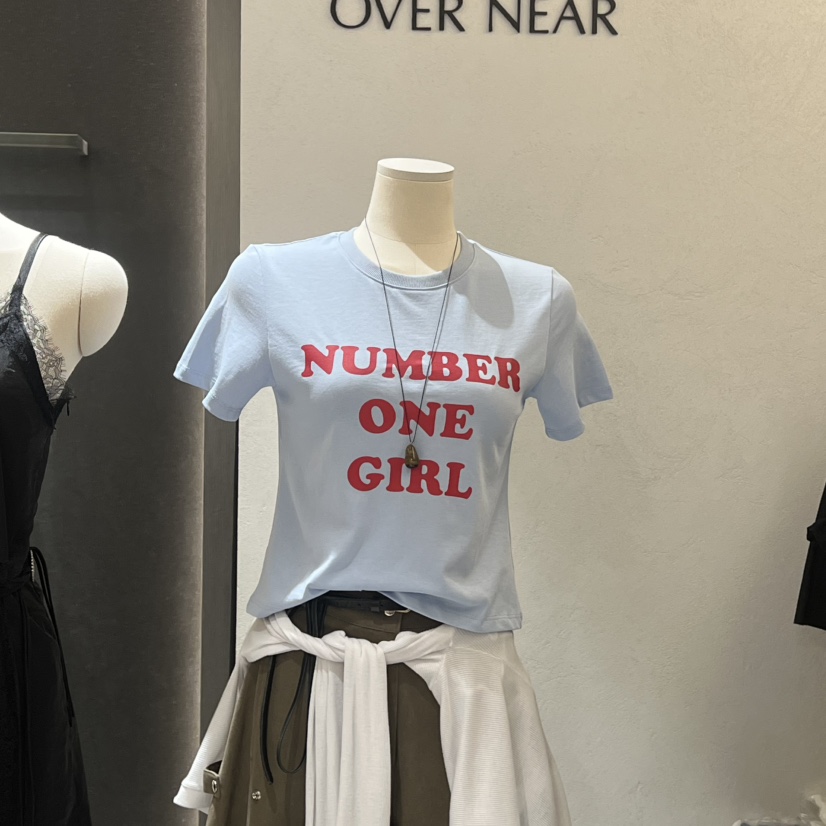 OVER NEAR韓國代購女士新款人氣推薦熱賣休閑時尚26夏季T恤OVER NEART恤圖色2
