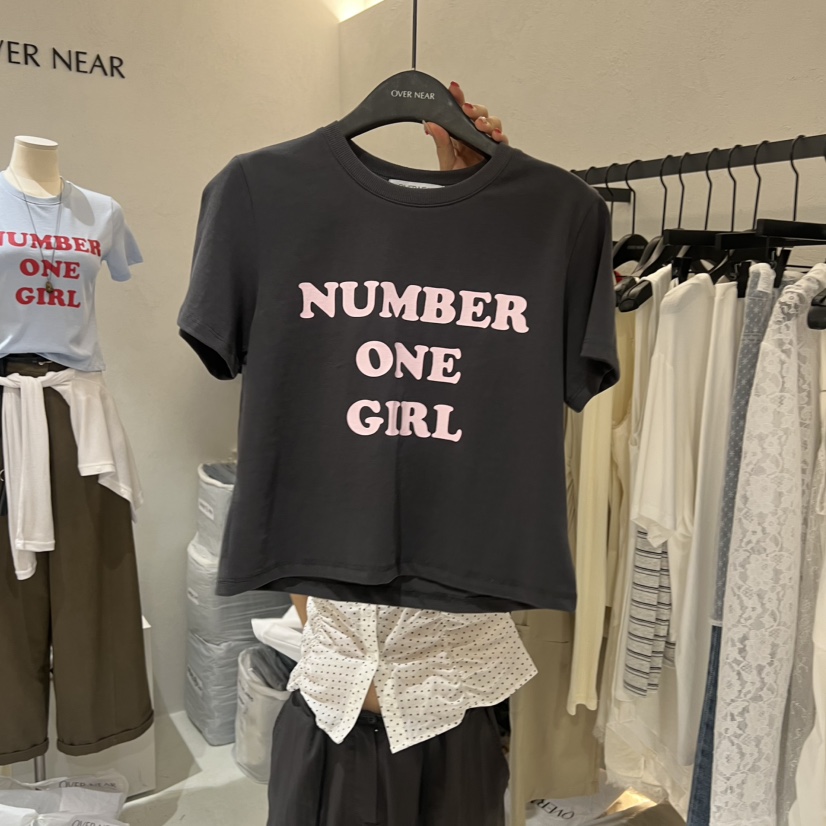 OVER NEAR韓國代購女士新款人氣推薦熱賣休閑時尚26夏季T恤OVER NEART恤圖色3