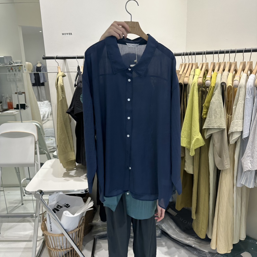 MOWER韓國東大門代購女裝新款26夏季職業推薦休閑襯衫蕾絲衫MOWER襯衫/蕾絲衫圖色3