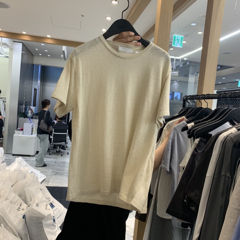 OBJECT韓國直郵女士新品26春夏26夏季熱賣推薦T恤亞麻圓領OBJECTT恤圖色3