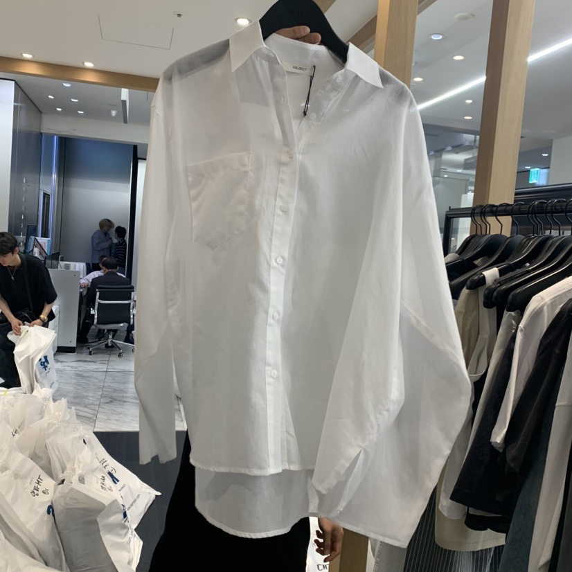 OBJECT韓國代購女裝新品26夏季26春夏熱賣職業襯衫蕾絲衫OBJECT襯衫/蕾絲衫圖色1