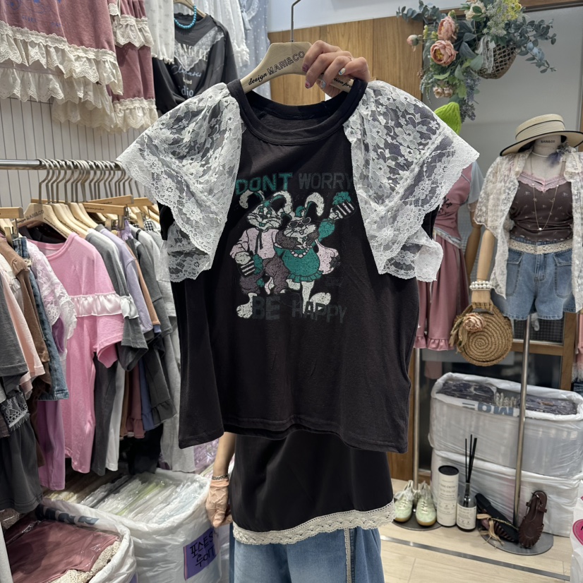 MARI CO韓國東大門直郵女士新品26夏季休閑26春夏職業T恤MARI COT恤圖色1