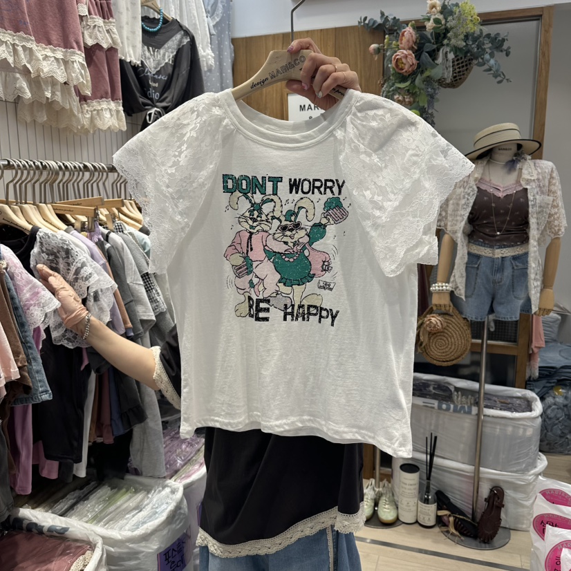 MARI CO韓國東大門直郵女士新品26夏季休閑26春夏職業T恤MARI COT恤圖色2