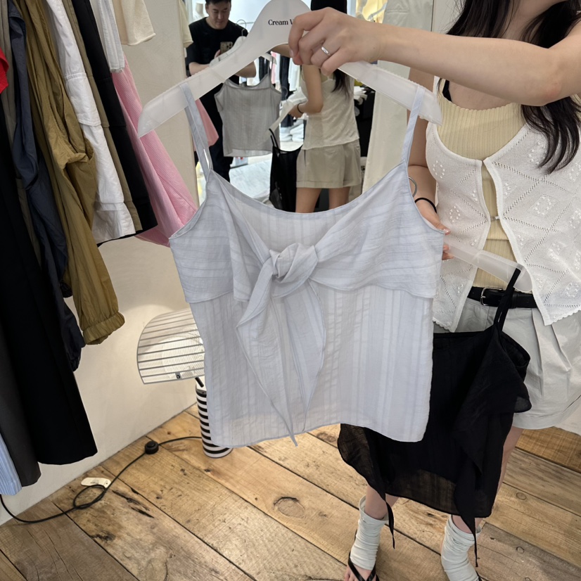 CREAM VILLA韓國東大門代購女裝新款職業吊帶背心不含圍巾絲帶CREAMVILLA吊帶/背心圖色2