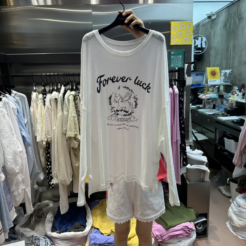 RUNWAY-런웨이韓國東大門直郵女裝新款推薦人氣26夏季長袖T恤RUNWAY長袖T恤圖色1