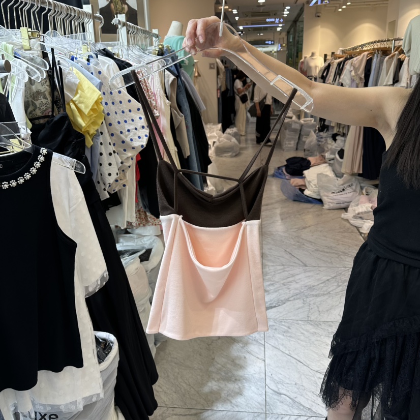 CHEAP-CHIC韓國直郵女士新款休閑推薦職業時尚吊帶背心撞色CHEAP-CHIC/CHARLES THE SECOND吊帶/背心