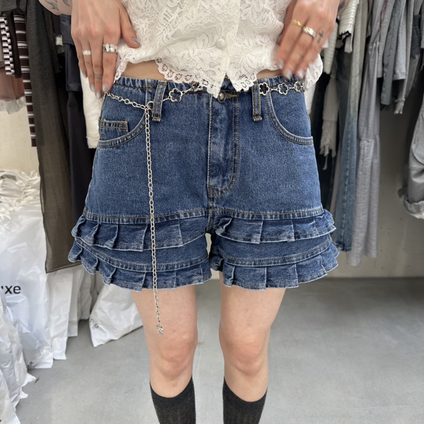 FOUNDATION韓國東大門直郵女裝新品人氣休閑短褲不含腰帶FOUNDATION短褲圖色1