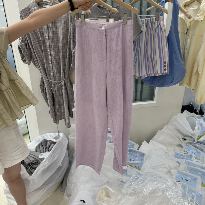 OURMOMENT韓國直郵女士新品休閑人氣26春夏職業26夏季休閑褲OURMOMENT休閑褲圖色1