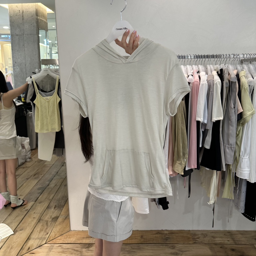 CREAM VILLA韓國直郵女裝新款時尚T恤連帽衫CREAMVILLAT恤圖色2