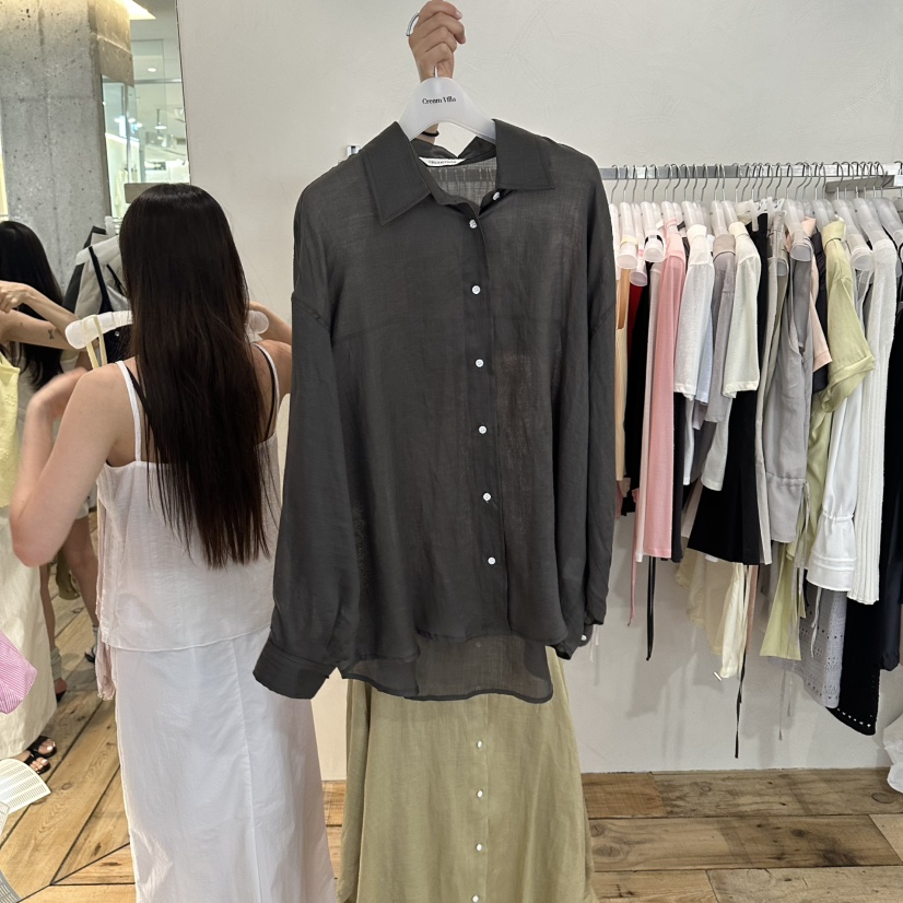 CREAM VILLA韓國東大門代購女士新品26夏季襯衫蕾絲衫CREAMVILLA襯衫/蕾絲衫圖色4