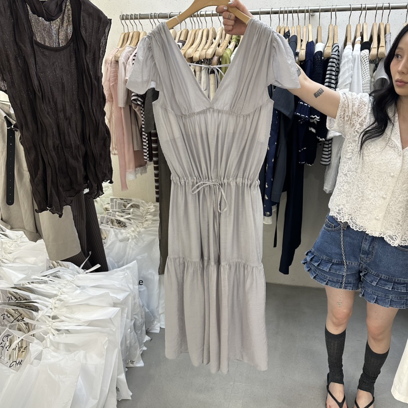 FOUNDATION韓國東大門代購女士新品26春夏推薦職業連衣裙FOUNDATION連衣裙圖色1