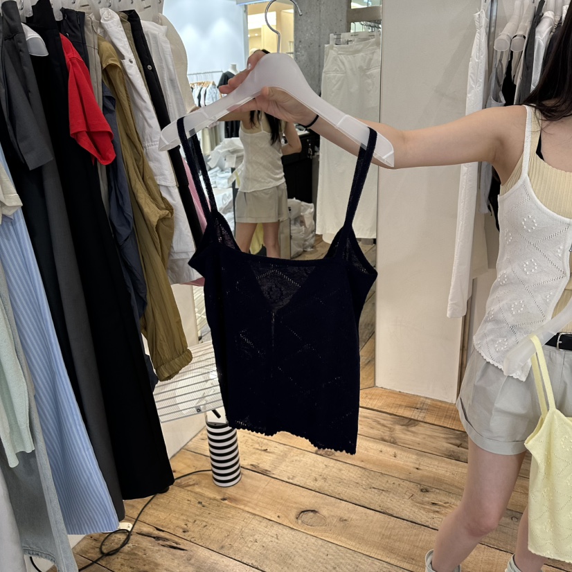 CREAM VILLA韓國代購女士新品休閑吊帶背心不含內搭CREAMVILLA吊帶/背心