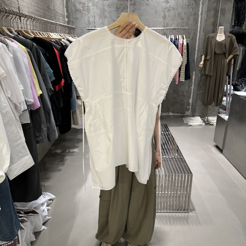 JUNI韓國直郵女士新品26春夏推薦職業時尚26夏季襯衫蕾絲衫my juni襯衫/蕾絲衫