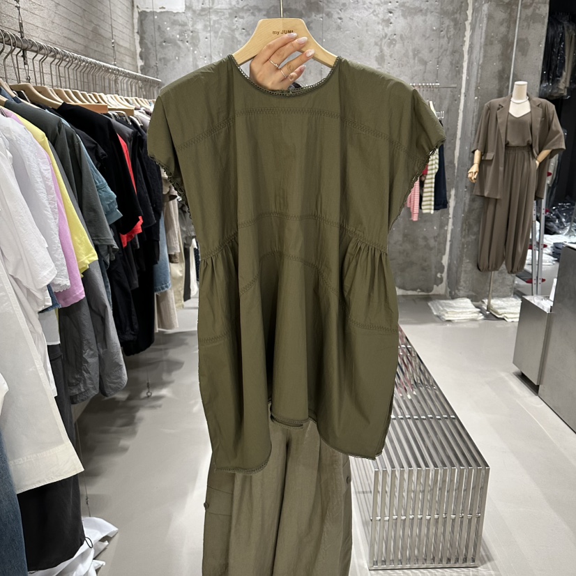 JUNI韓國直郵女士新品26春夏推薦職業時尚26夏季襯衫蕾絲衫my juni襯衫/蕾絲衫圖色2