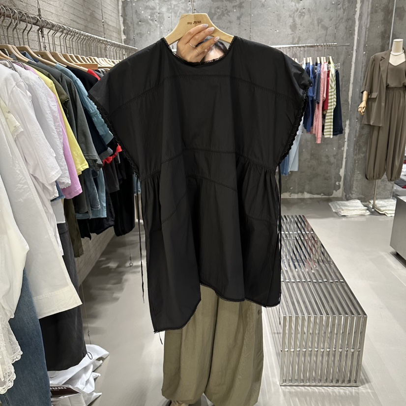 JUNI韓國直郵女士新品26春夏推薦職業時尚26夏季襯衫蕾絲衫my juni襯衫/蕾絲衫圖色3