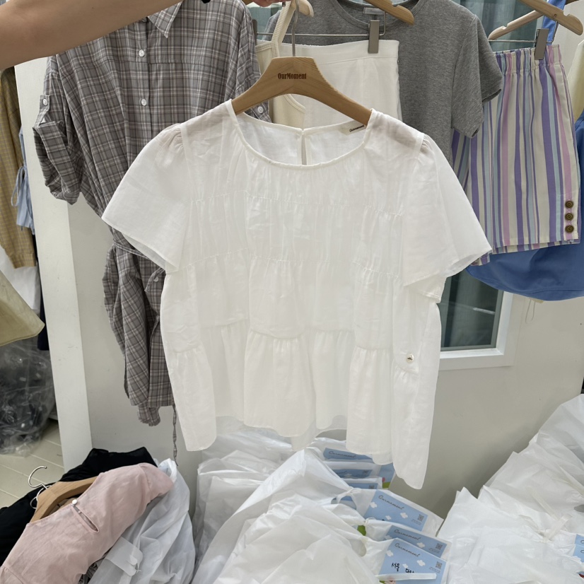 OURMOMENT韓國東大門直郵女士新品推薦休閑26春夏襯衫蕾絲衫OURMOMENT襯衫/蕾絲衫圖色3
