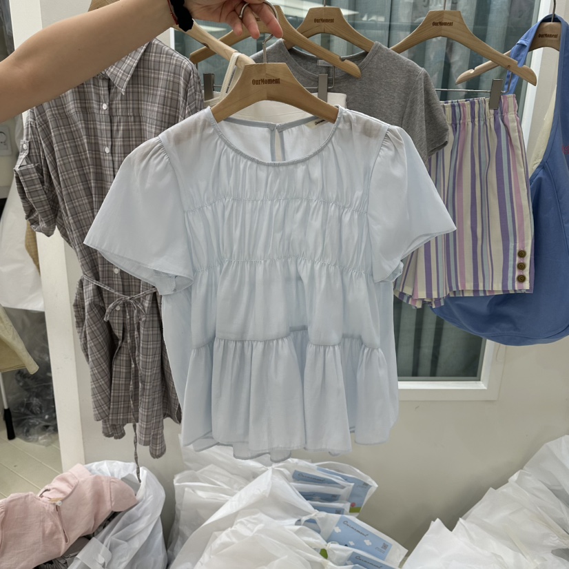 OURMOMENT韓國東大門直郵女士新品推薦休閑26春夏襯衫蕾絲衫OURMOMENT襯衫/蕾絲衫圖色5