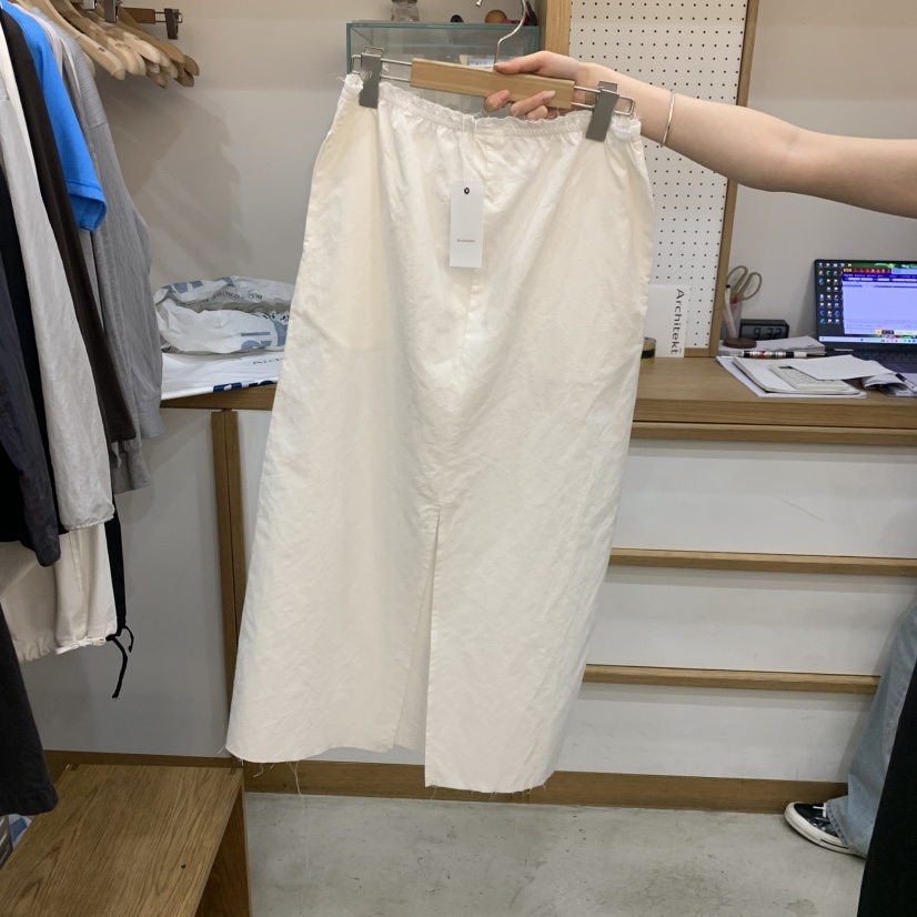 ARCHITEKT韓國直郵女裝新品熱賣26春夏26夏季半身裙中短裙亞麻ARCHITEKT半身裙/中短裙