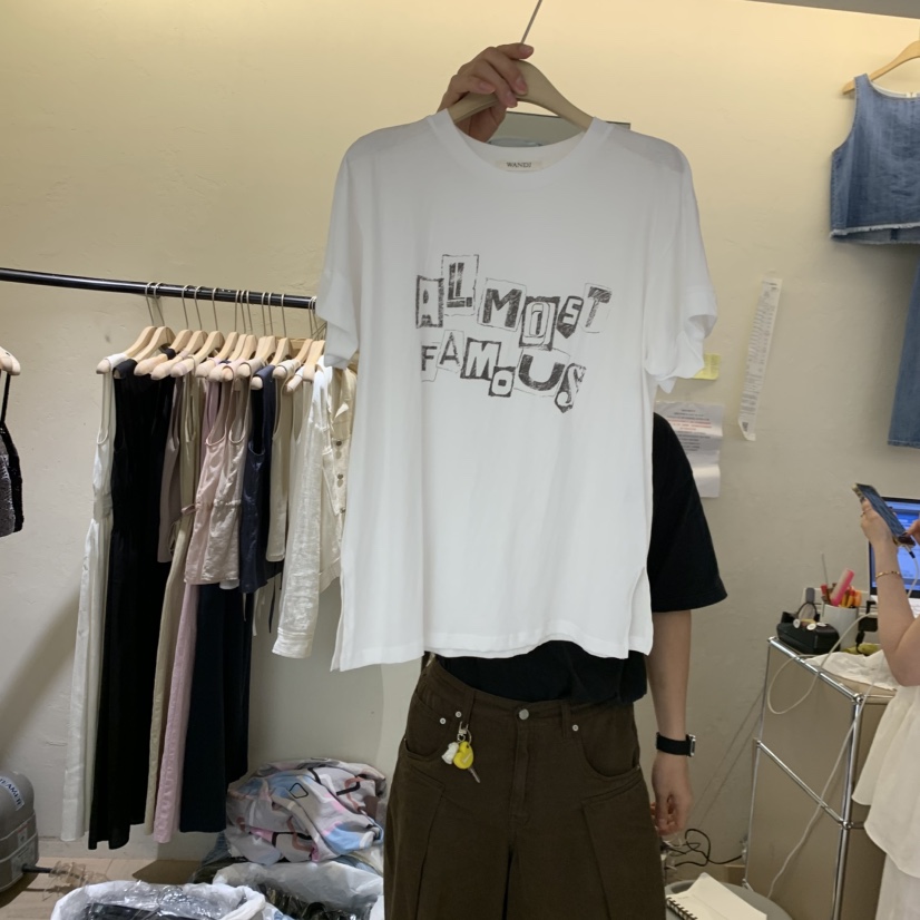 W AND J韓國直郵實拍女士新款26春夏休閑熱賣推薦人氣T恤W AND JT恤圖色1