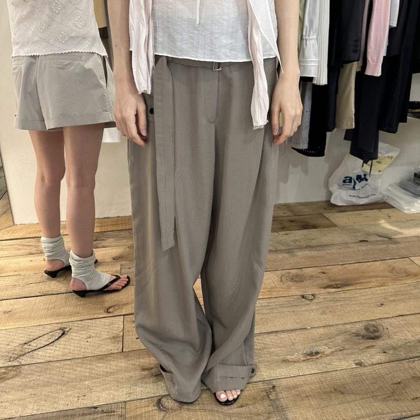 CREAM VILLA韓國直郵實拍女裝新款26夏季休閑褲含腰帶CREAMVILLA休閑褲圖色2