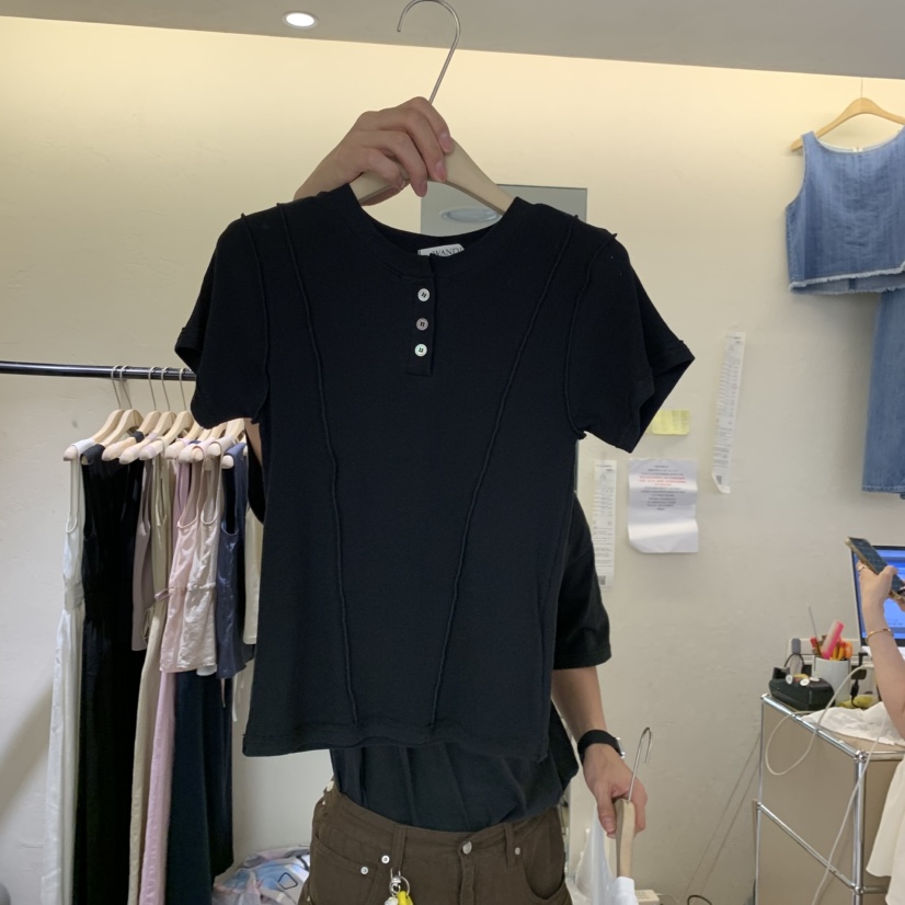 W AND J韓國東大門代購女裝新品人氣熱賣26春夏時尚T恤W AND JT恤圖色2