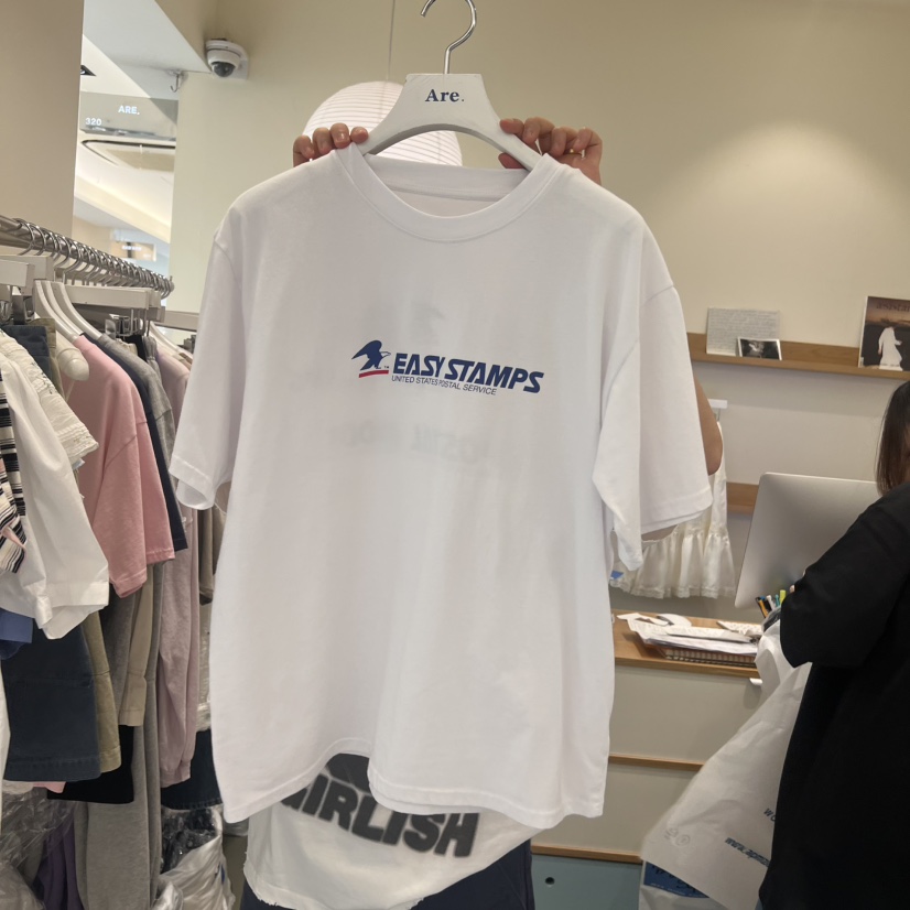 ARE韓國直郵女士新品職業26夏季26春夏休閑時尚推薦人氣T恤ARE YOU/ARET恤圖色1