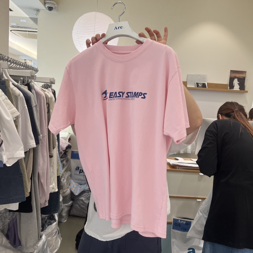 ARE韓國直郵女士新品職業26夏季26春夏休閑時尚推薦人氣T恤ARE YOU/ARET恤圖色2