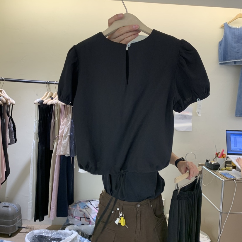 W AND J韓國東大門代購女裝新款推薦26夏季26春夏襯衫蕾絲衫W AND J襯衫/蕾絲衫