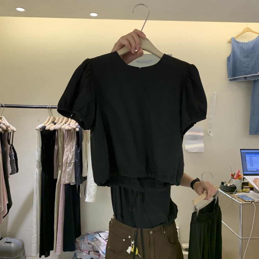 W AND J韓國東大門代購女裝新款推薦26夏季26春夏襯衫蕾絲衫W AND J襯衫/蕾絲衫圖色1