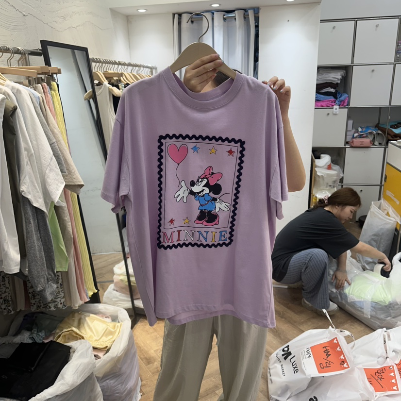 DE LINE韓國代購女裝新品時尚26夏季人氣職業熱賣26春夏T恤DE LINET恤圖色2