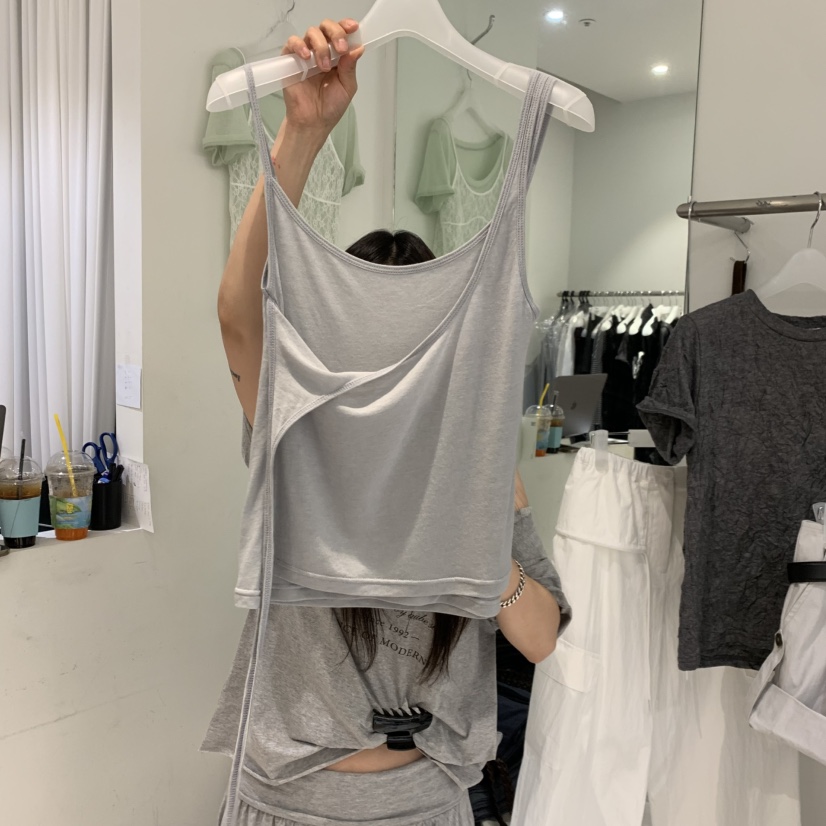 AUBE韓國東大門直郵女士新品人氣職業休閑時尚26夏季吊帶背心AUBE吊帶/背心
