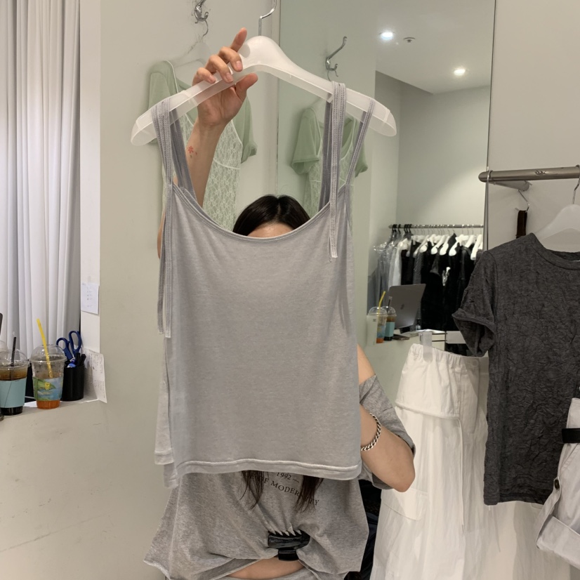 AUBE韓國東大門直郵女士新品人氣職業休閑時尚26夏季吊帶背心AUBE吊帶/背心