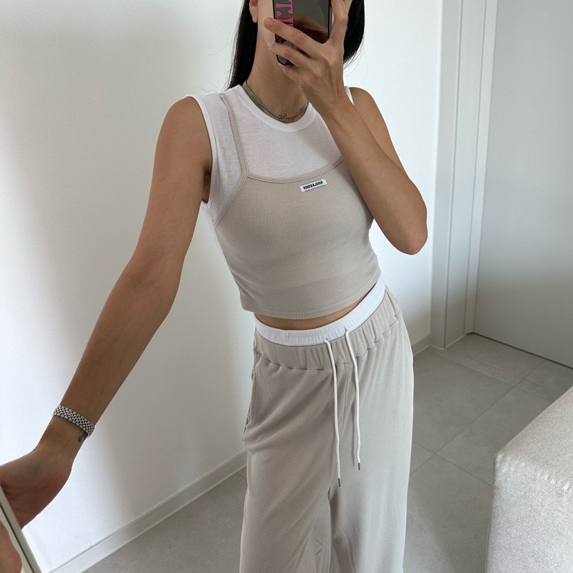 SOUIT韓國代購女士新款推薦休閑人氣26夏季職業26春夏T恤撞色SOUIT by mabel-LT恤