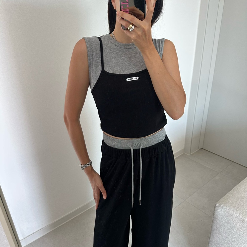 SOUIT韓國代購女士新款推薦休閑人氣26夏季職業26春夏T恤撞色SOUIT by mabel-LT恤圖色2