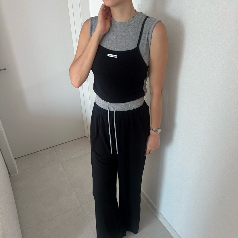 SOUIT韓國直郵女士新品休閑人氣熱賣職業推薦時尚休閑褲撞色SOUIT by mabel-L休閑褲