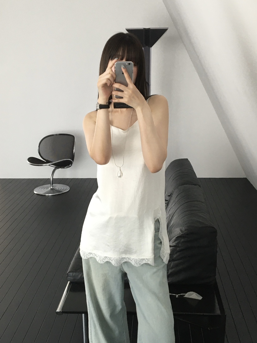 LEGACY韓國代購女裝新品人氣推薦職業26夏季吊帶背心蕾絲開衩LEGACY吊帶/背心
