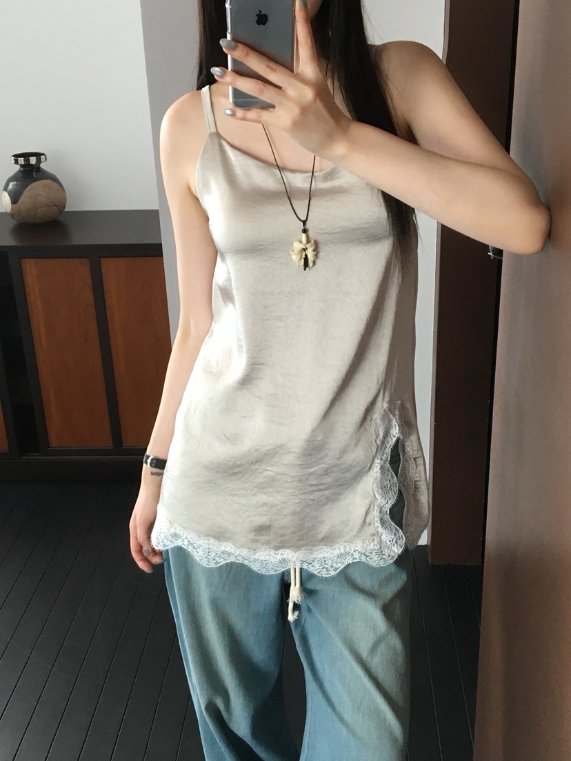 LEGACY韓國代購女裝新品人氣推薦職業26夏季吊帶背心蕾絲開衩LEGACY吊帶/背心
