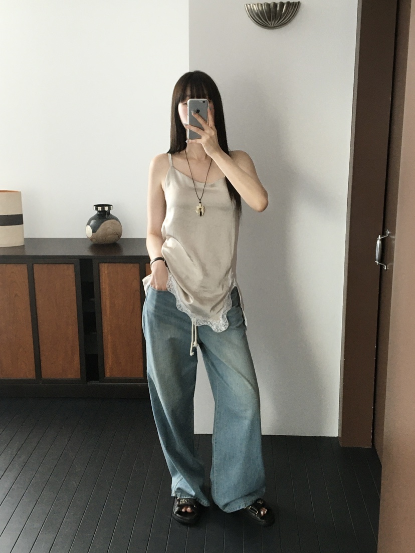 LEGACY韓國代購女裝新品人氣推薦職業26夏季吊帶背心蕾絲開衩LEGACY吊帶/背心