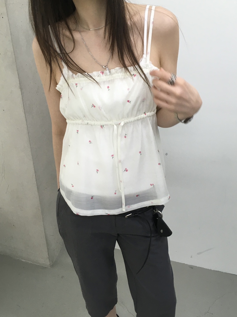 MINIMUZE韓國直郵女裝新款26夏季休閑時尚推薦吊帶背心小花MINIMUZE吊帶/背心