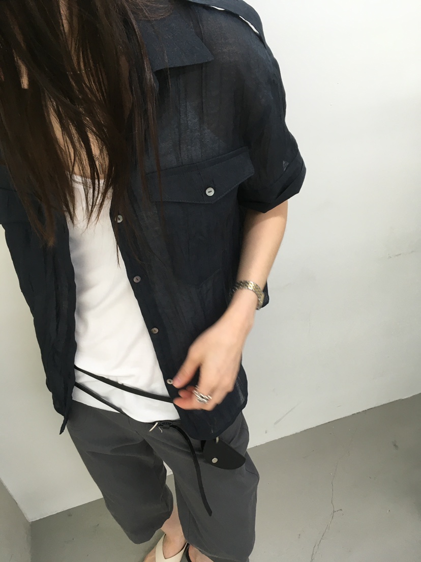 MINIMUZE韓國直郵女士新款26春夏休閑職業推薦襯衫蕾絲衫MINIMUZE襯衫/蕾絲衫
