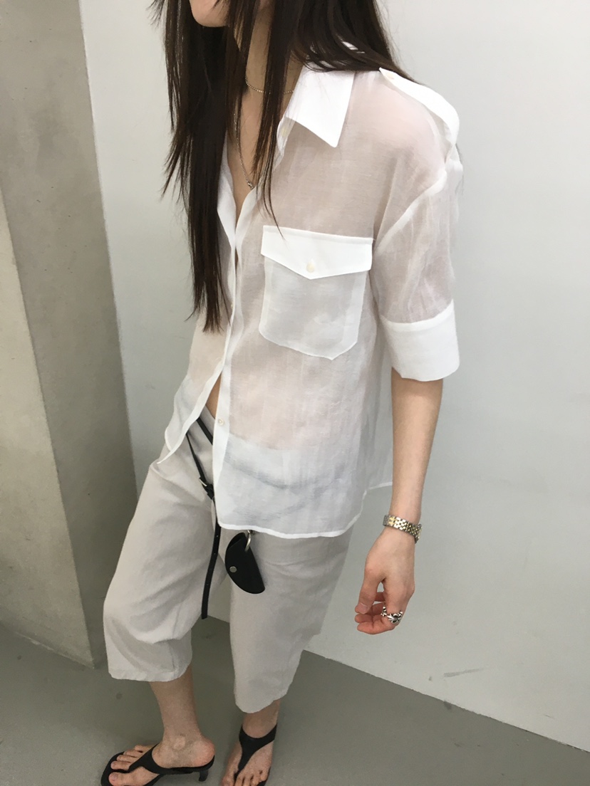 MINIMUZE韓國直郵女士新款26春夏休閑職業推薦襯衫蕾絲衫MINIMUZE襯衫/蕾絲衫