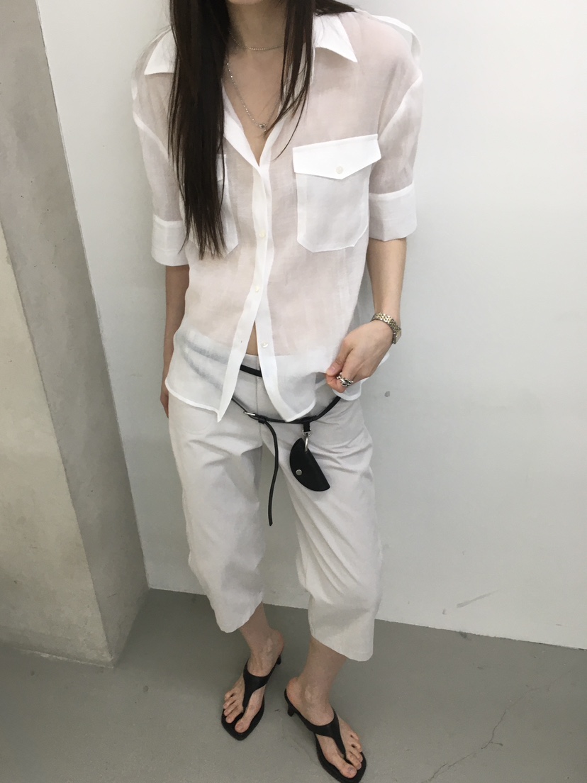 MINIMUZE韓國直郵女士新款26春夏休閑職業推薦襯衫蕾絲衫MINIMUZE襯衫/蕾絲衫