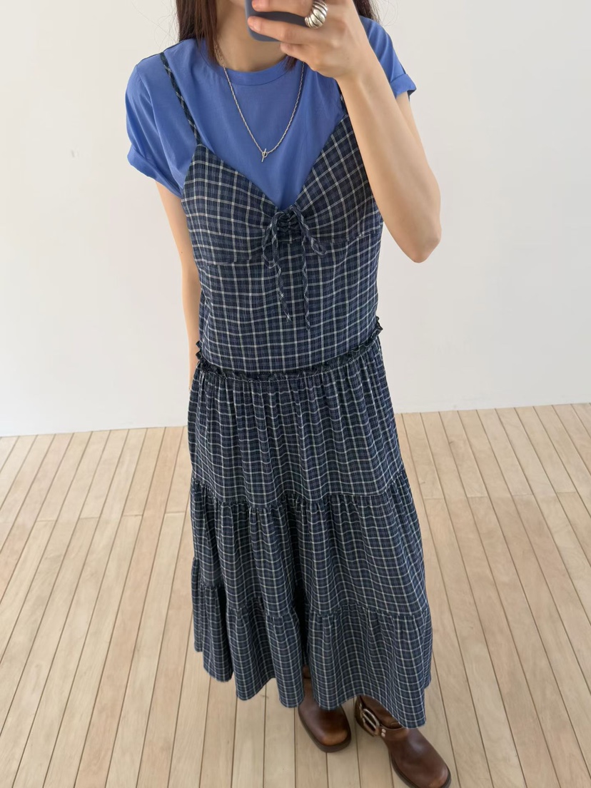 ARKIE/TAF韓國直郵女裝新款26春夏休閑時尚推薦連衣裙格子ARKIE/TAF連衣裙
