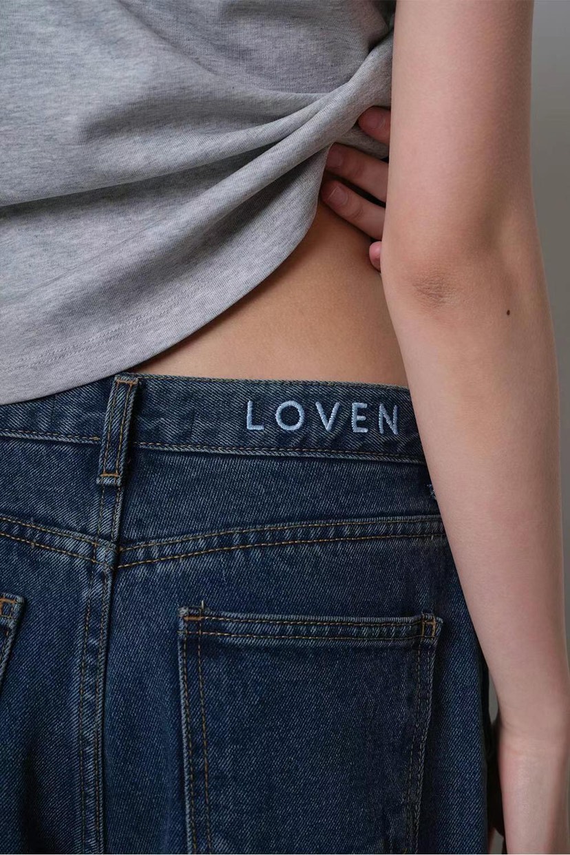GENTLE B/LOVENTINA韓國直郵實拍女士新品時尚牛仔褲褶裥GENTLE B/LOVENTINA牛仔褲