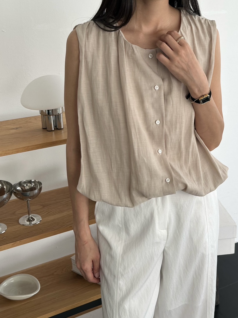 LE VASE韓國東大門代購女士新品26夏季休閑26春夏襯衫蕾絲衫LE VASE襯衫/蕾絲衫